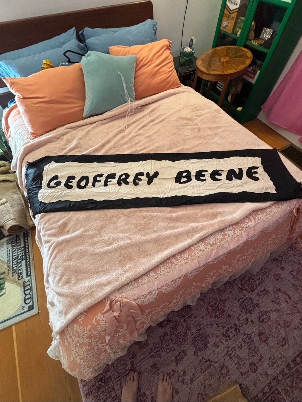 Geoffrey Beene Vintage Black and White Scarf